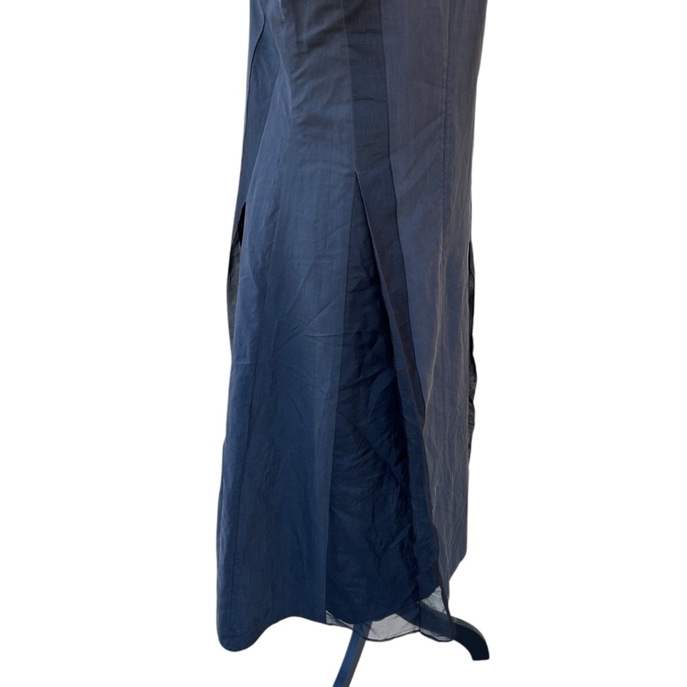 DEMOO Parkchoonmoo Silk Organza Panel Midi Dress Minimalist Black Sz M | 42 - Picture 8 of 17
